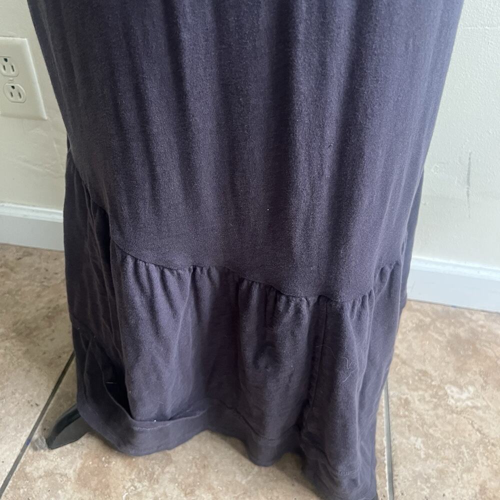 Z Supply Gray V-Neck Ruffle Sleeve Zella Cotton Slub Midi Dress Size XS - Picture 15 of 15